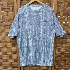 Fish Scale Gray Patterned Short Sleeve Tee